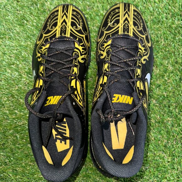 Nike Alpha Huarache Elite 3 Low Baseball Cleats Black Gold Men\'s CV3553-001 main image 6